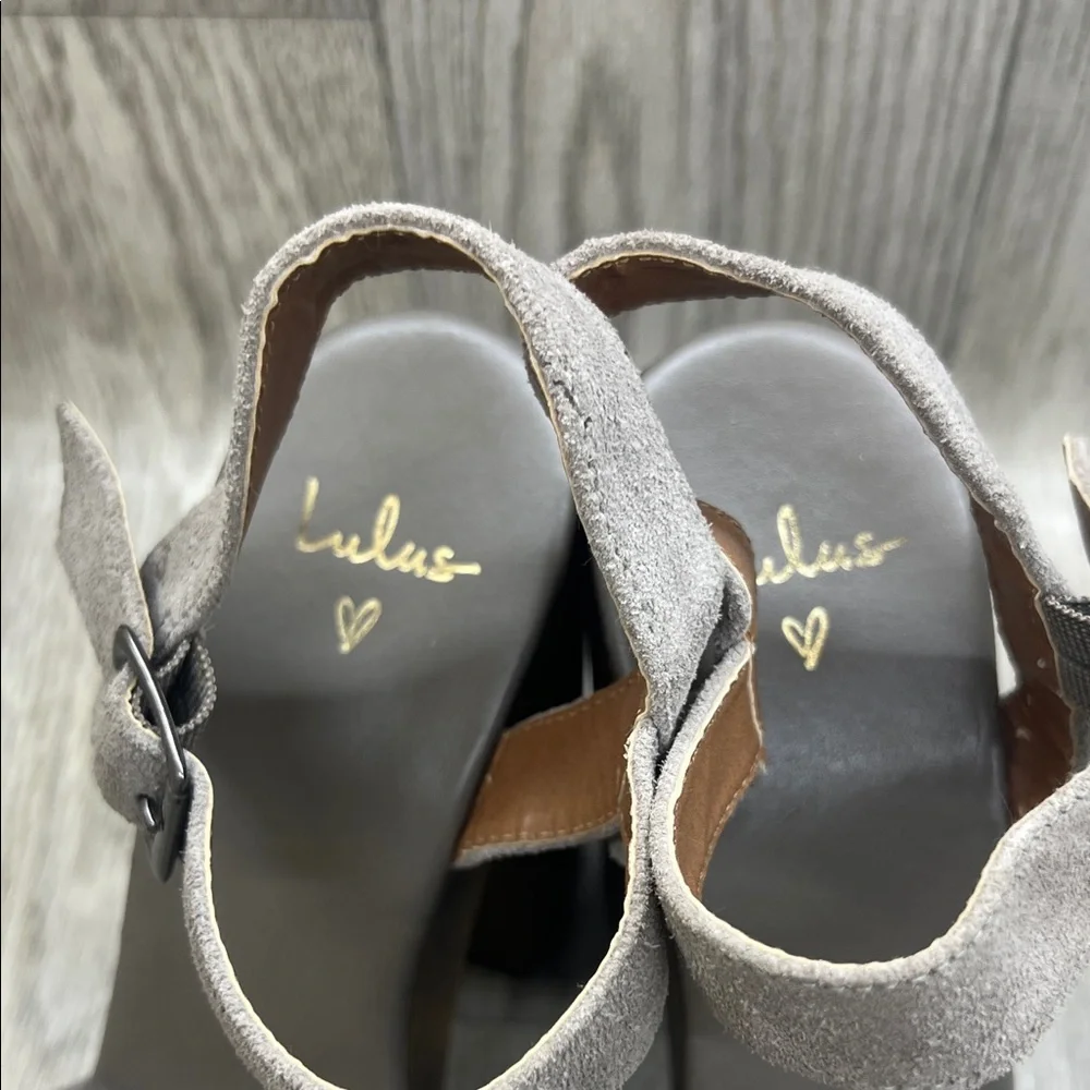 Lulu's Cream and Brown Platform Heels